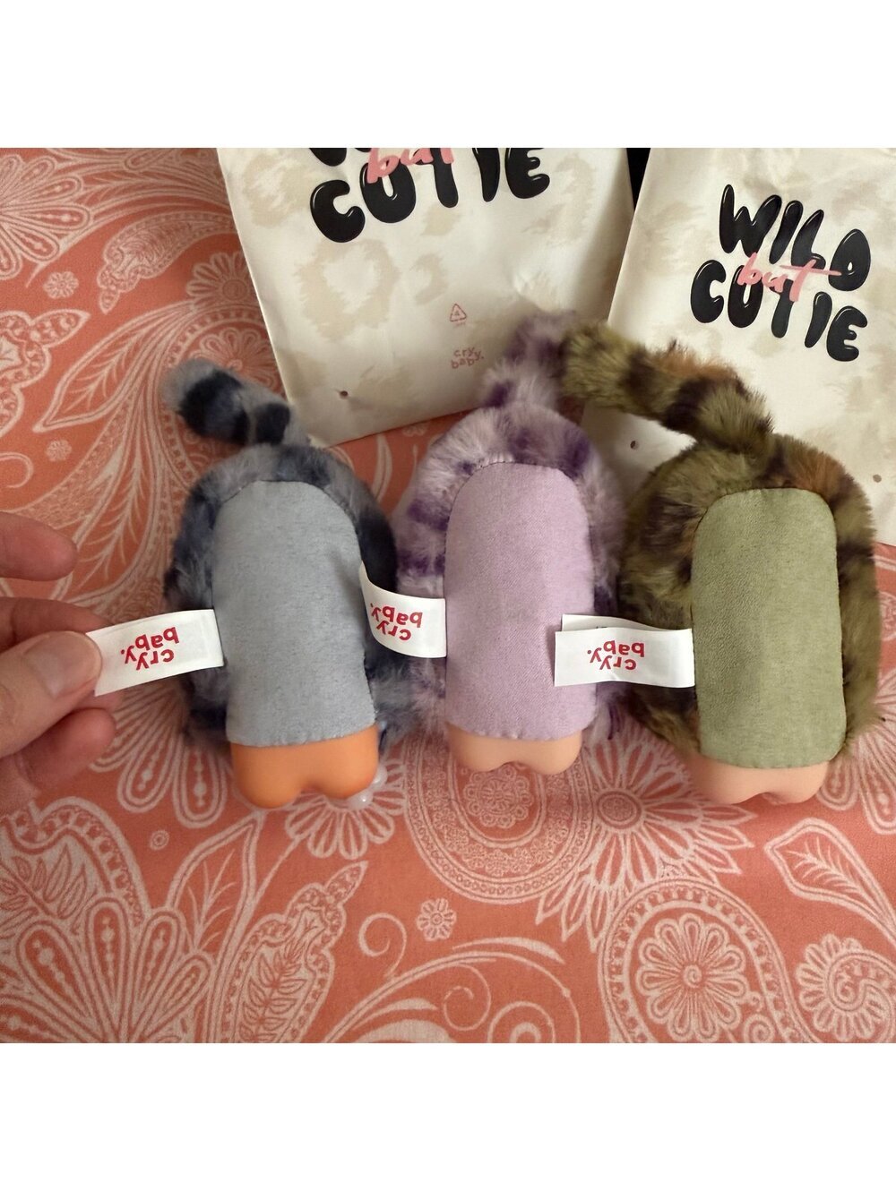 Crybaby Wild But Cutie Vinyl Pendant Series Lot of 3 Neon Denim Camo - Picture 6 of 9